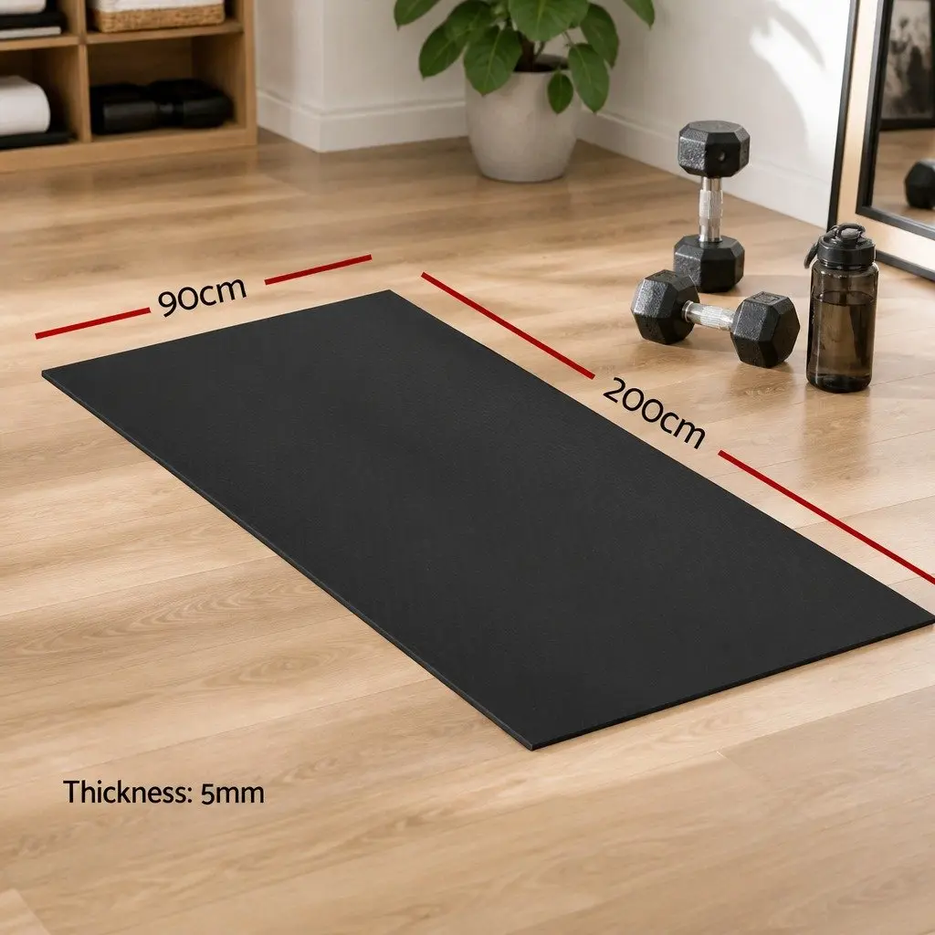Fitness Mat for Treadmill and Yoga Workouts
