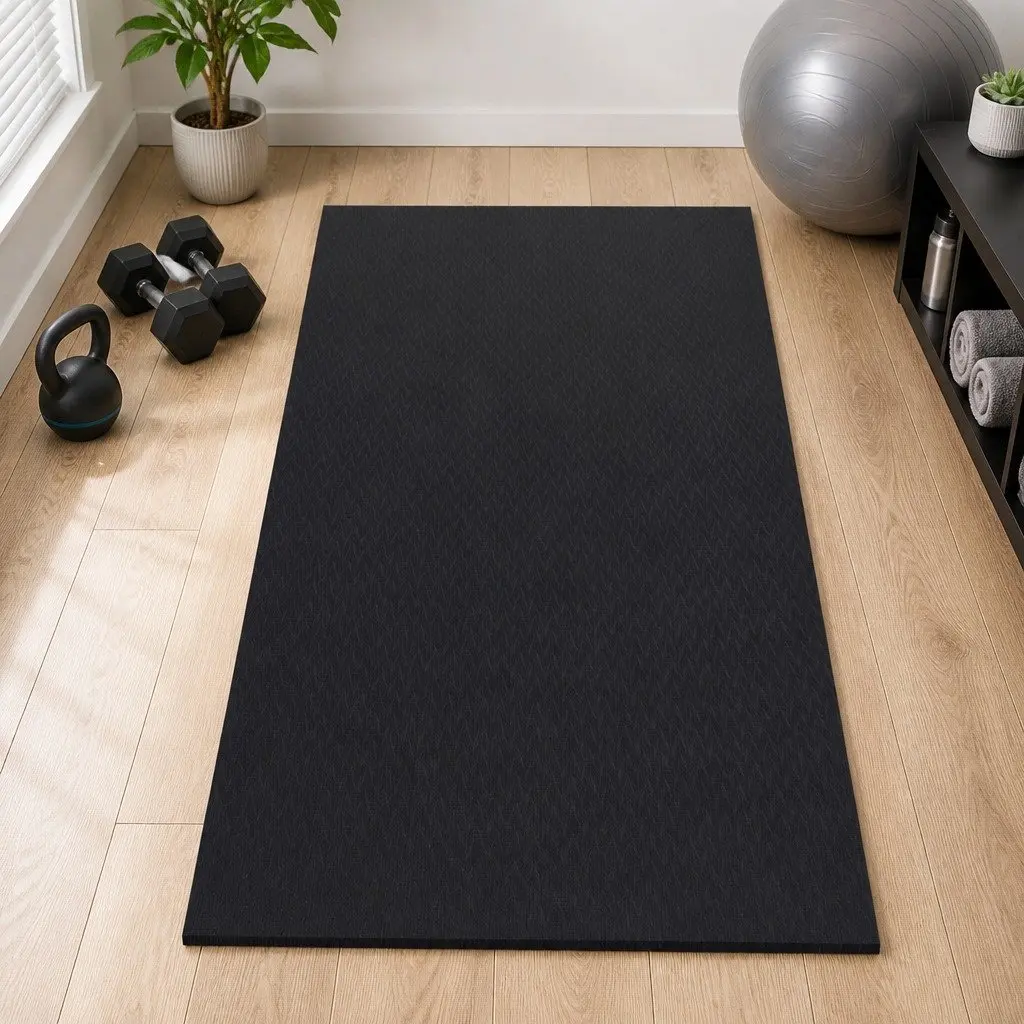 Fitness Mat for Treadmill and Yoga Workouts