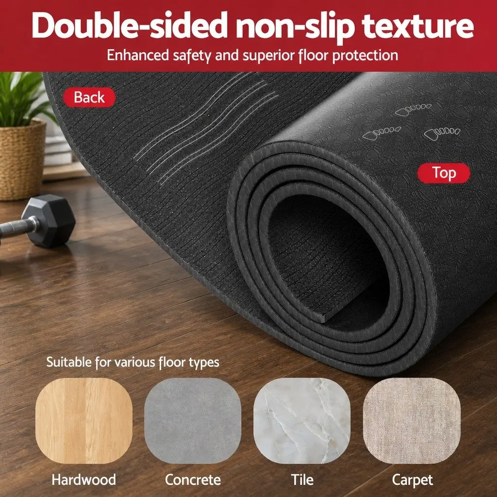 Fitness Mat for Treadmill and Yoga Workouts