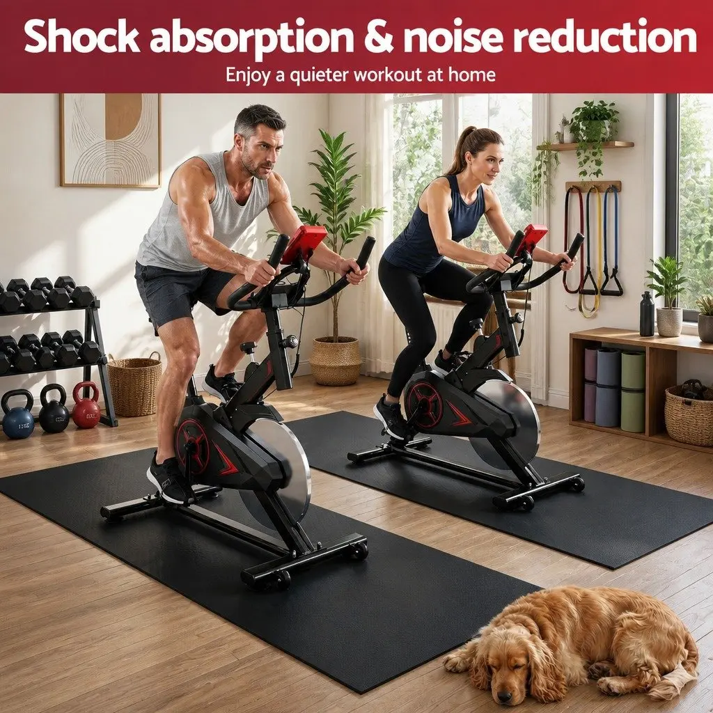 Fitness Mat for Treadmill and Yoga Workouts