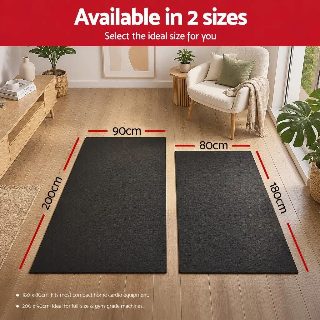 Fitness Mat for Treadmill and Yoga Workouts