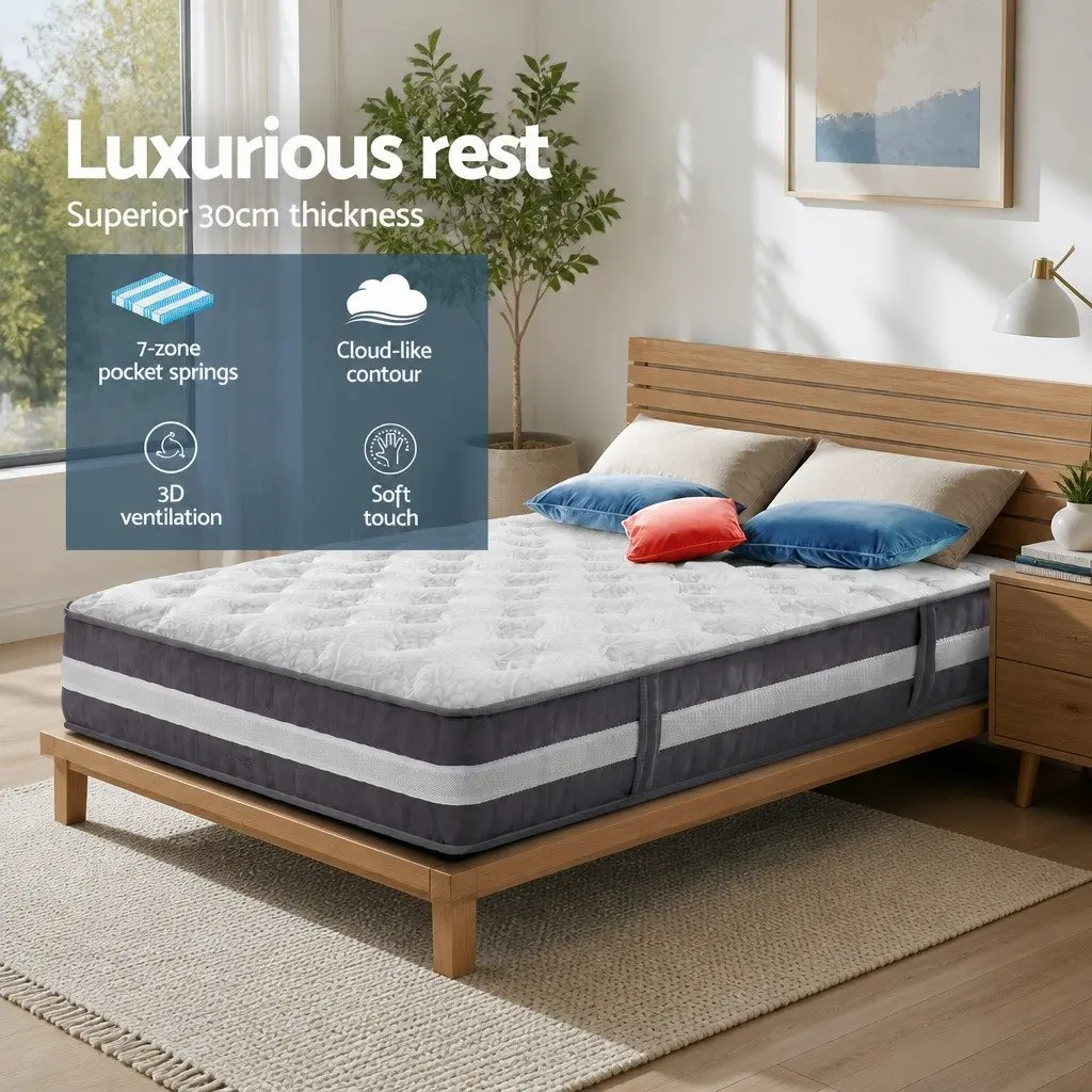 30cm King Size Mattress for Optimal Comfort