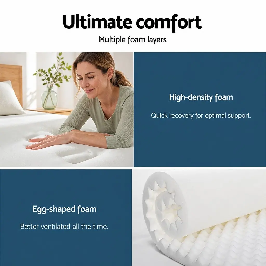 Queen Mattress Pocket Spring 30cm Tight Top Medium Firm Bed Sleep Support