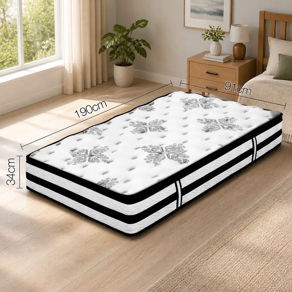 Single Mattress 34cm Medium Firm Support