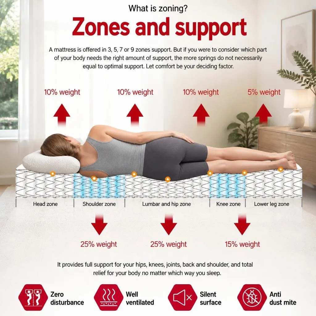 Single Mattress 34cm Medium Firm Support