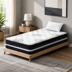King Single Mattress 34cm Euro Top Cool Gel Memory Foam Medium Firm Support