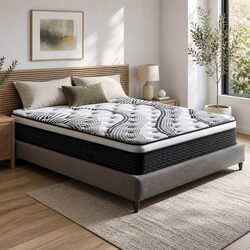 Euro Top Double Mattress 32cm Thick Pocket Spring Plush Comfort Bed Mattress