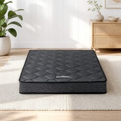 King Single Mattress 16cm Tight Top Bonnell Spring Medium Firm Grey