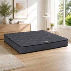 Double Mattress 16cm Tight Top Medium Firm Bonnell Spring Foam Grey