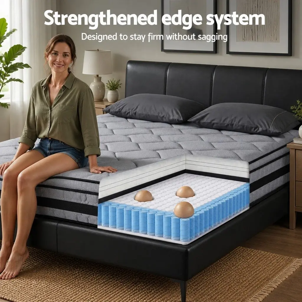 34cm King Size Hybrid Mattress with Firm Support