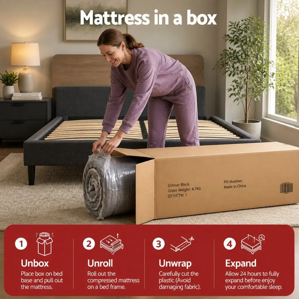34cm King Size Hybrid Mattress with Firm Support