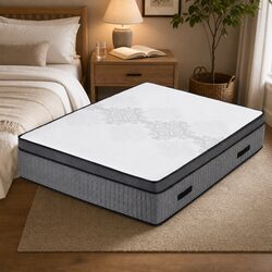 King Size Mattress 37cm: Flippable with Cooling Gel Comfort