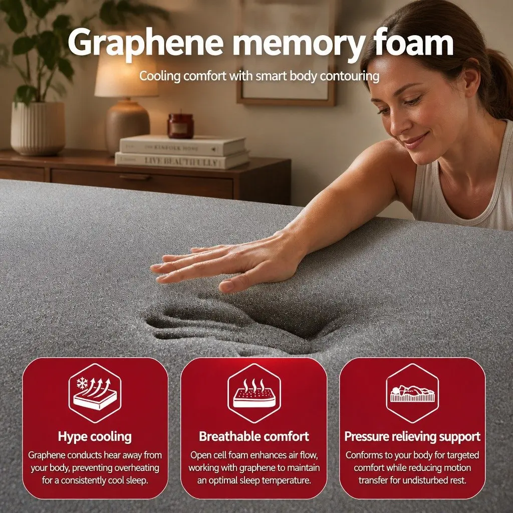 King Mattress Black 35cm Euro Top Medium Firm Pocket Spring Memory Foam