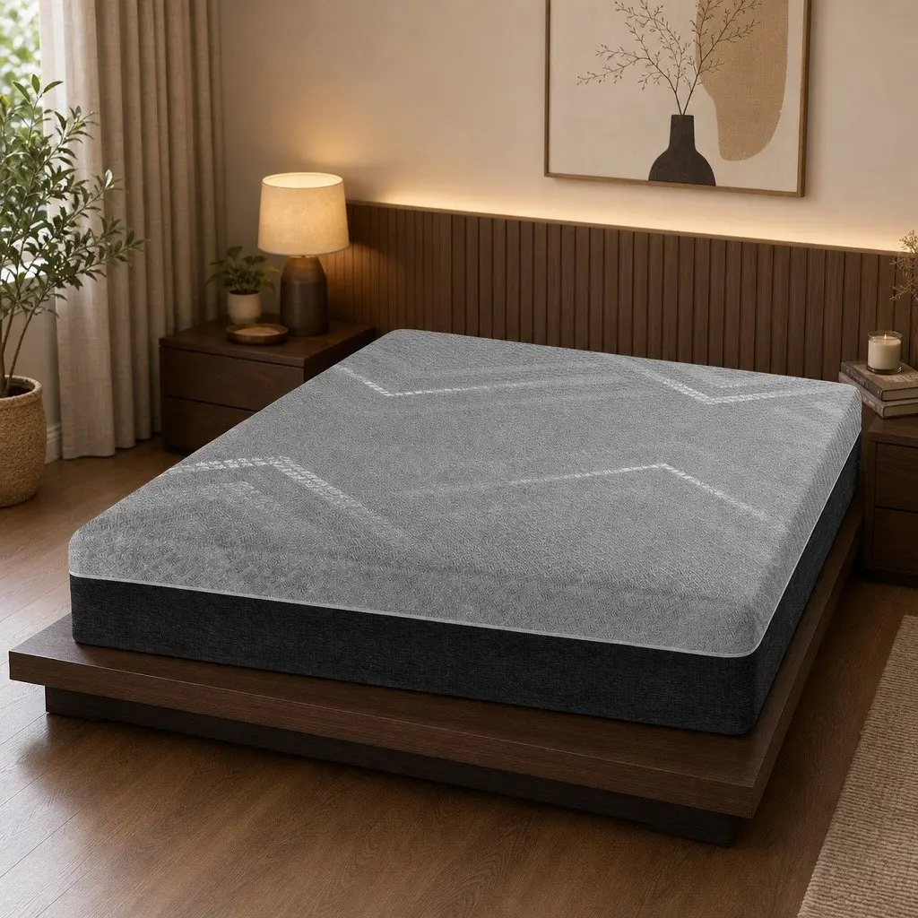 King Size Mattress Dark Grey 26cm Firm Pocket Spring Dual Edge Support