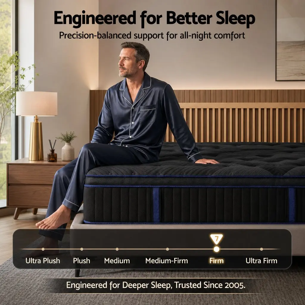 Queen Hybrid Mattress 34cm Cooling Gel Memory Foam Pocket Spring Support Medium