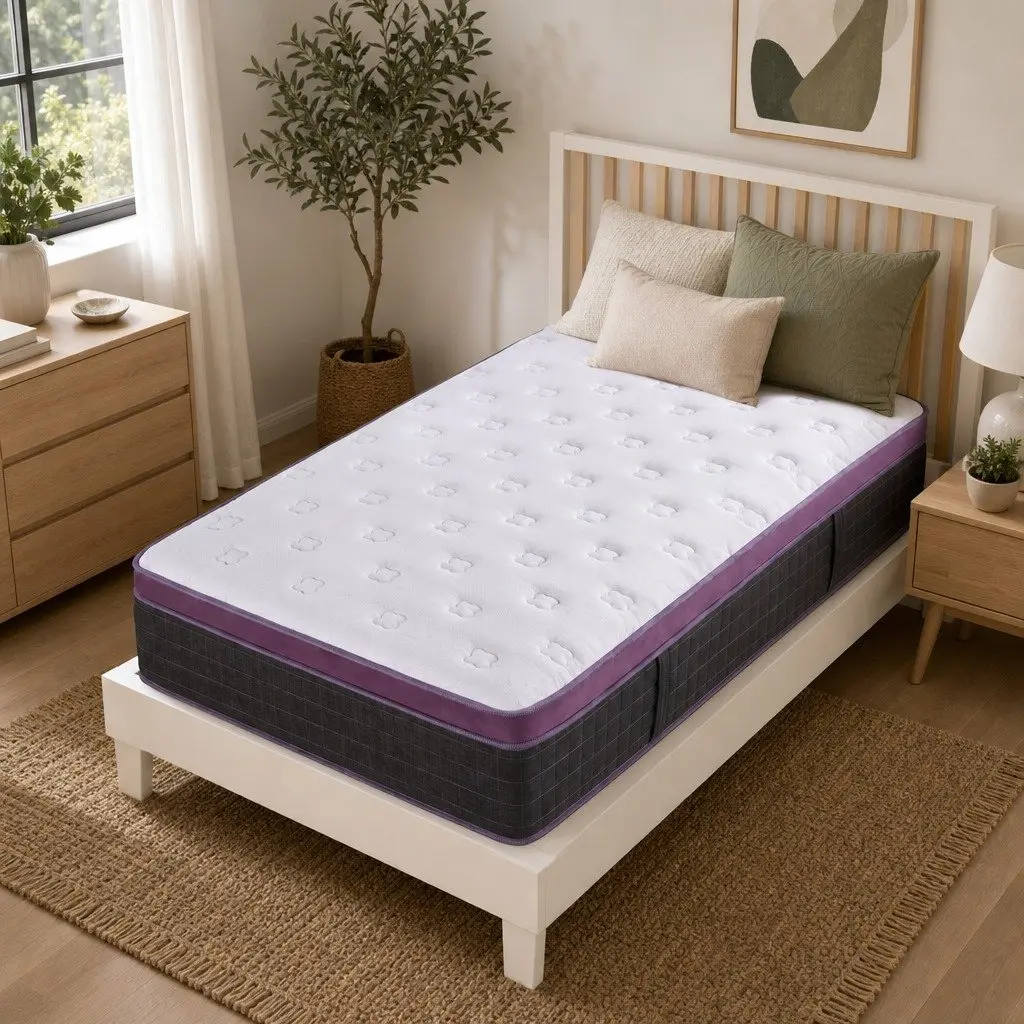 King Single Mattress Firm Euro Top Pocket Spring Edge Support 35cm Thick