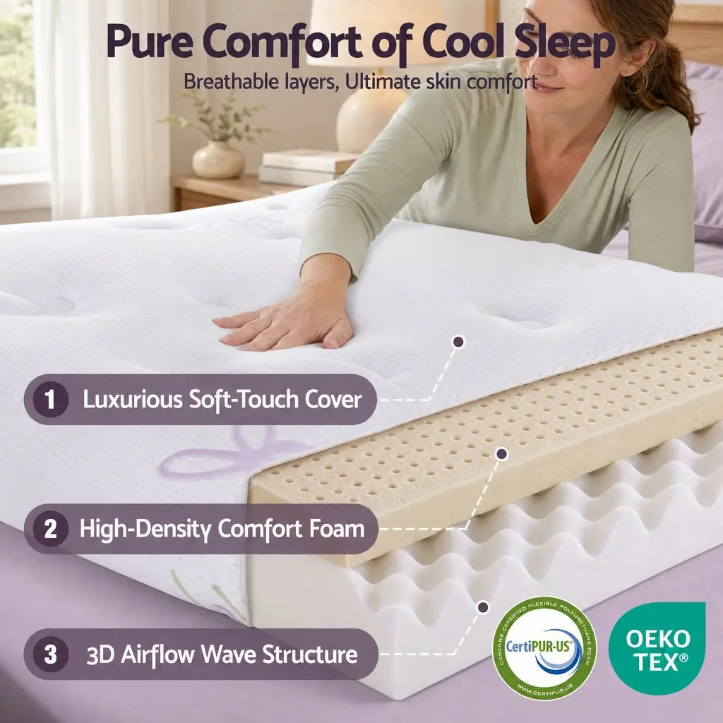 King Single Mattress Firm Euro Top Pocket Spring Edge Support 35cm Thick