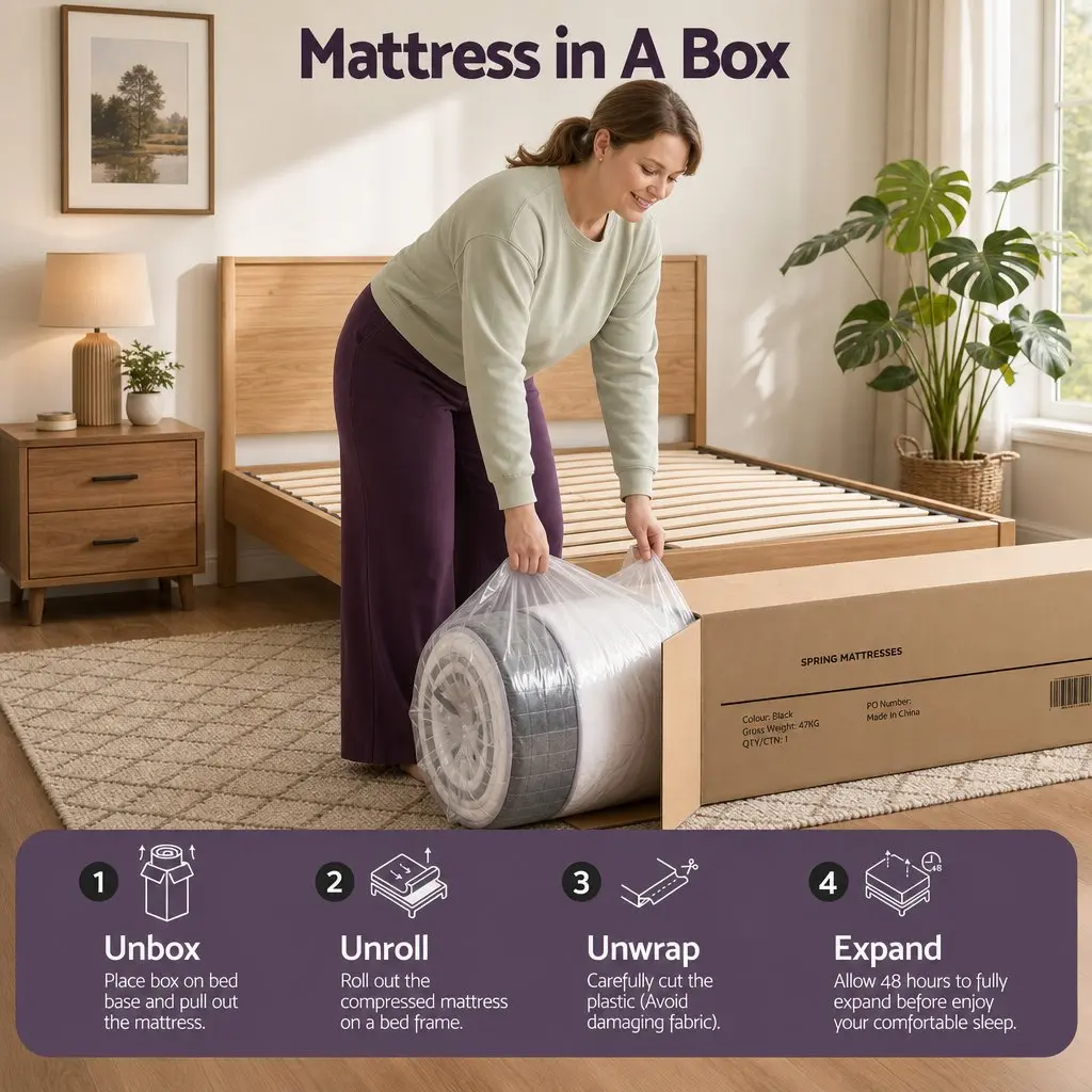 King Single Mattress Firm Euro Top Pocket Spring Edge Support 35cm Thick