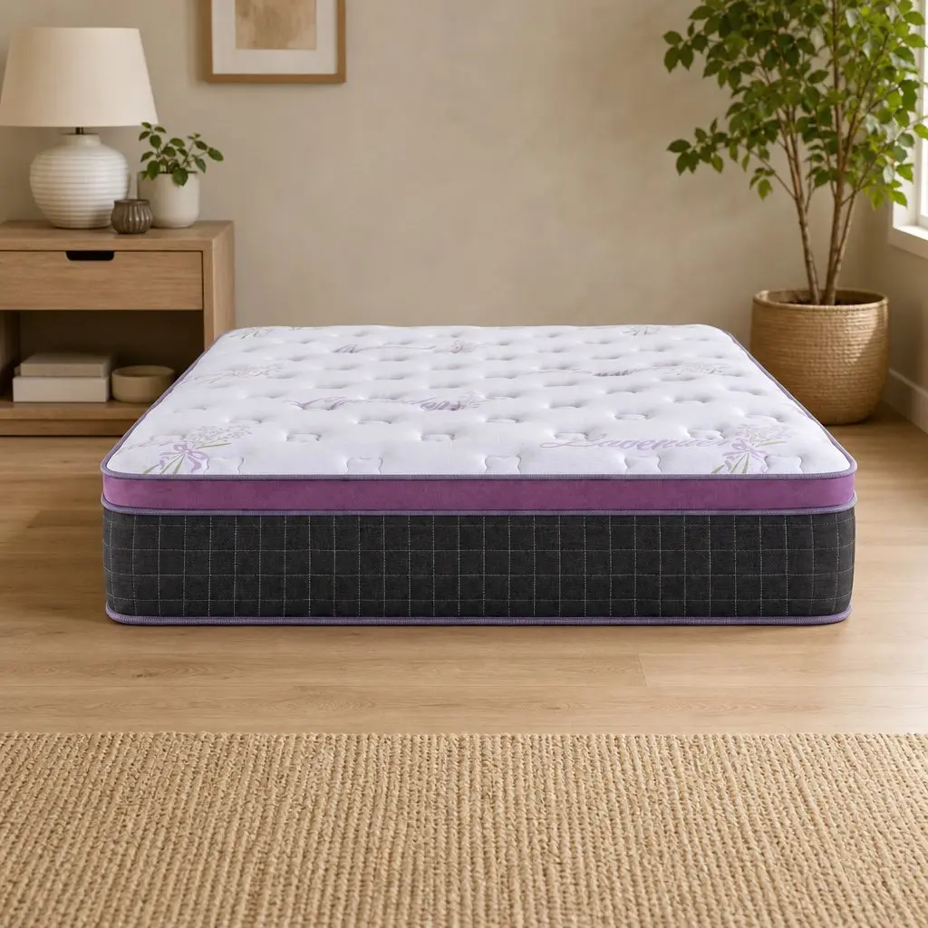 Double Euro Top Mattress Firm Pocket Spring Edge Support 35cm Breathable Comfort