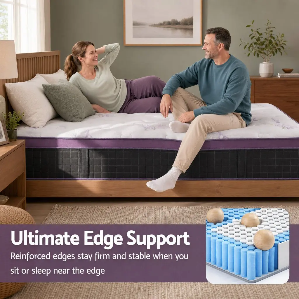 King Size Mattress Euro Top Firm Pocket Spring Edge Support 35cm Thick