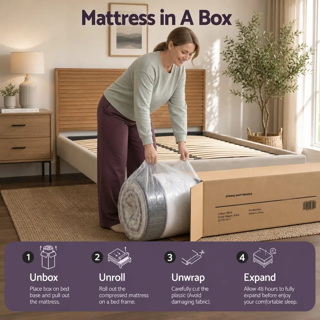 King Size Mattress Euro Top Firm Pocket Spring Edge Support 35cm Thick