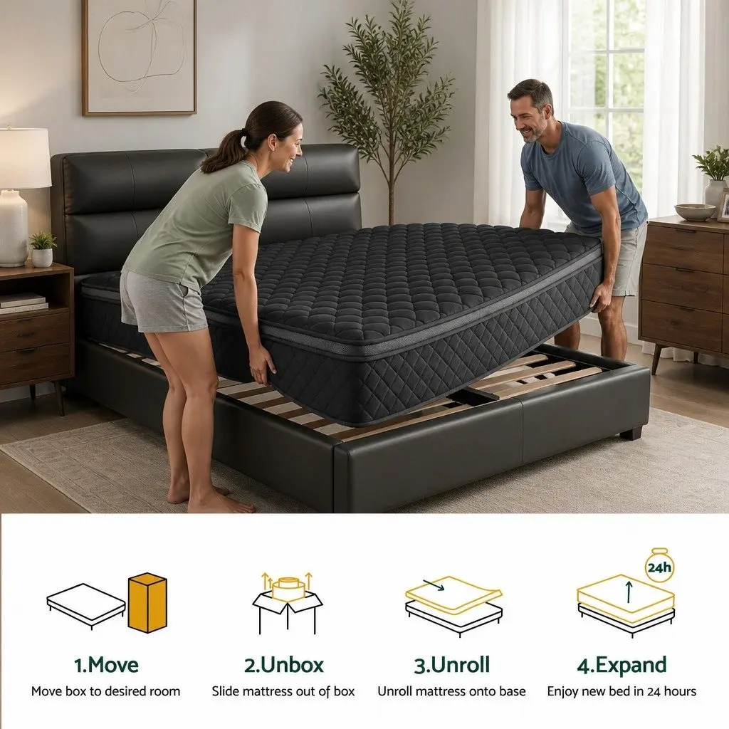 34cm Queen Mattress with 5-Zone Pocket Spring Support