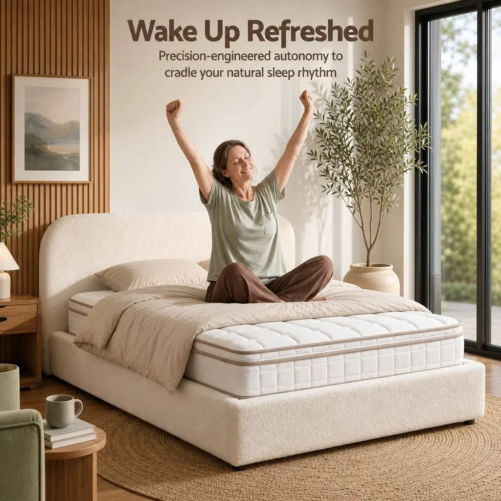 King Single Mattress White 20cm Firm Pocket Spring Support
