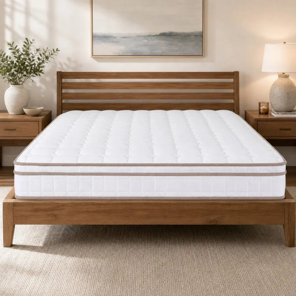 Double Mattress White 20cm Firm Pocket Spring Breathable Support
