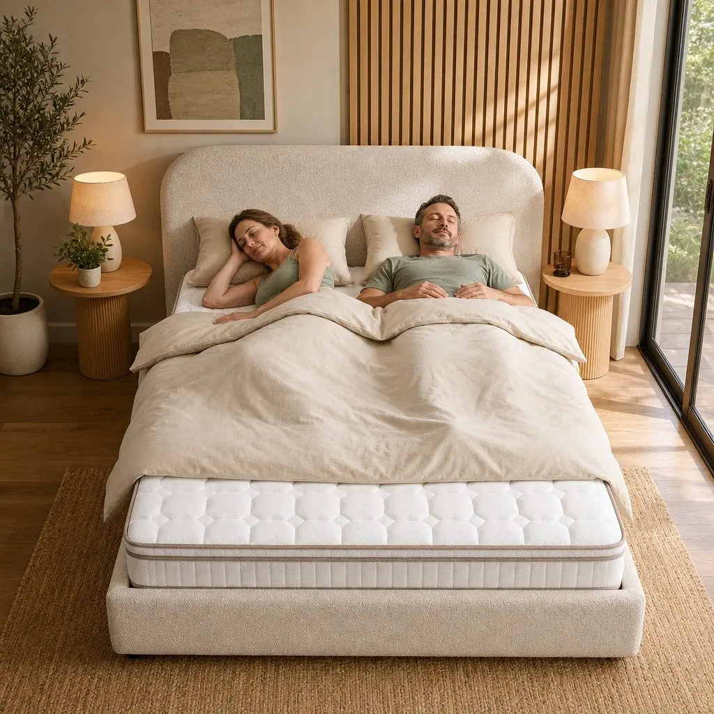 Double Mattress White 20cm Firm Pocket Spring Breathable Support