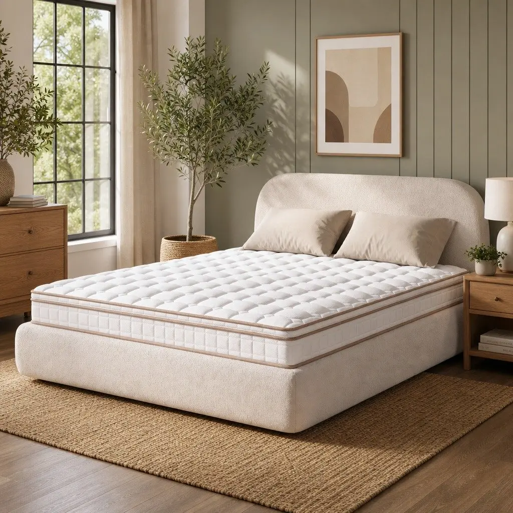 King Size Mattress White 20cm Firm Pocket Spring Independent Support