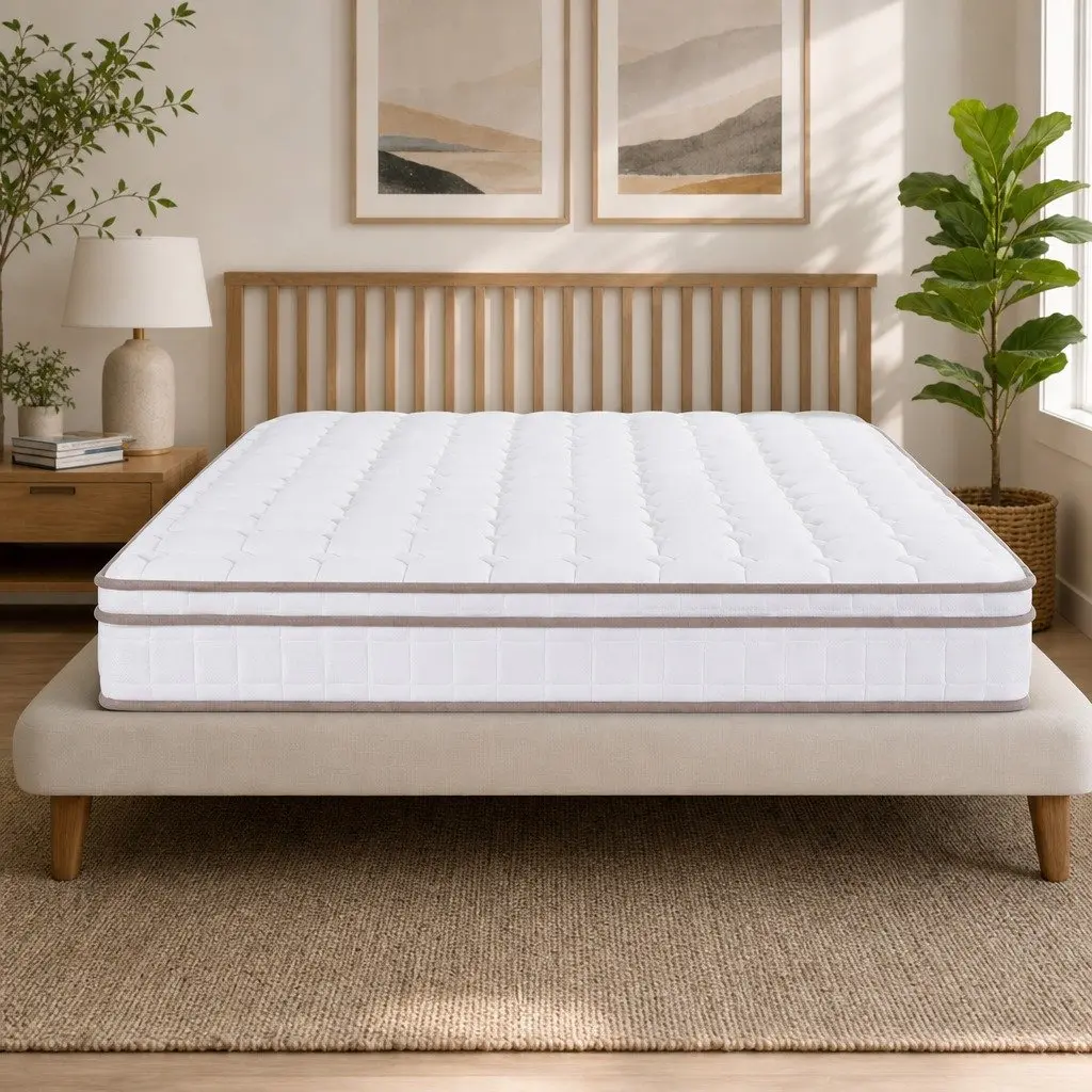 King Size Mattress White 20cm Firm Pocket Spring Independent Support