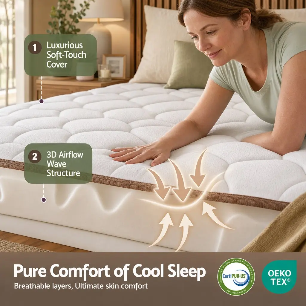 King Size Mattress White 20cm Firm Pocket Spring Independent Support