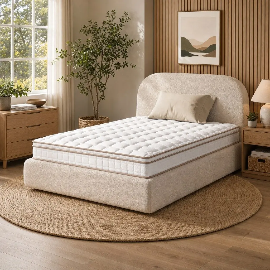 Single Mattress White 20cm Firm Pocket Spring Euro Top