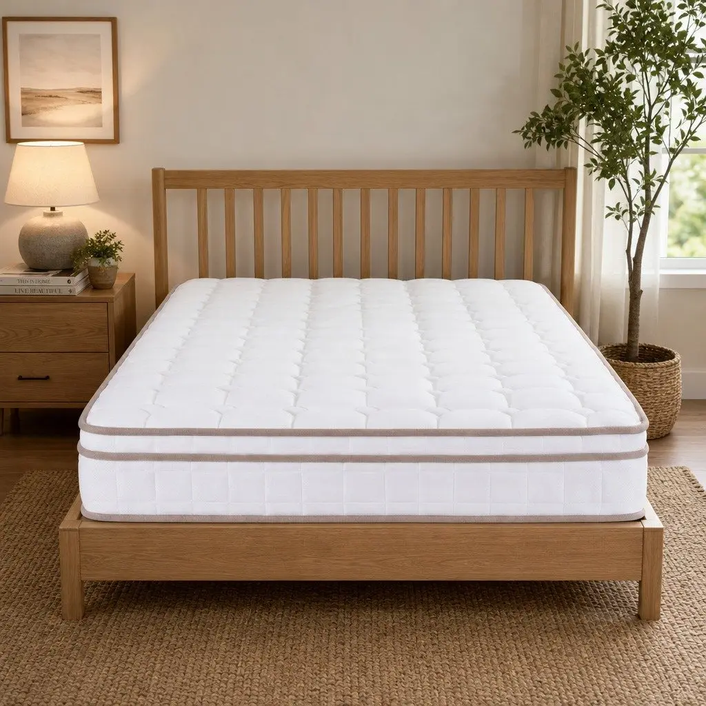 Single Mattress White 20cm Firm Pocket Spring Euro Top