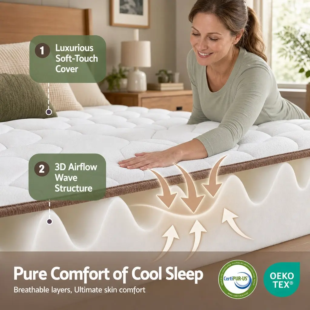 Single Mattress White 20cm Firm Pocket Spring Euro Top