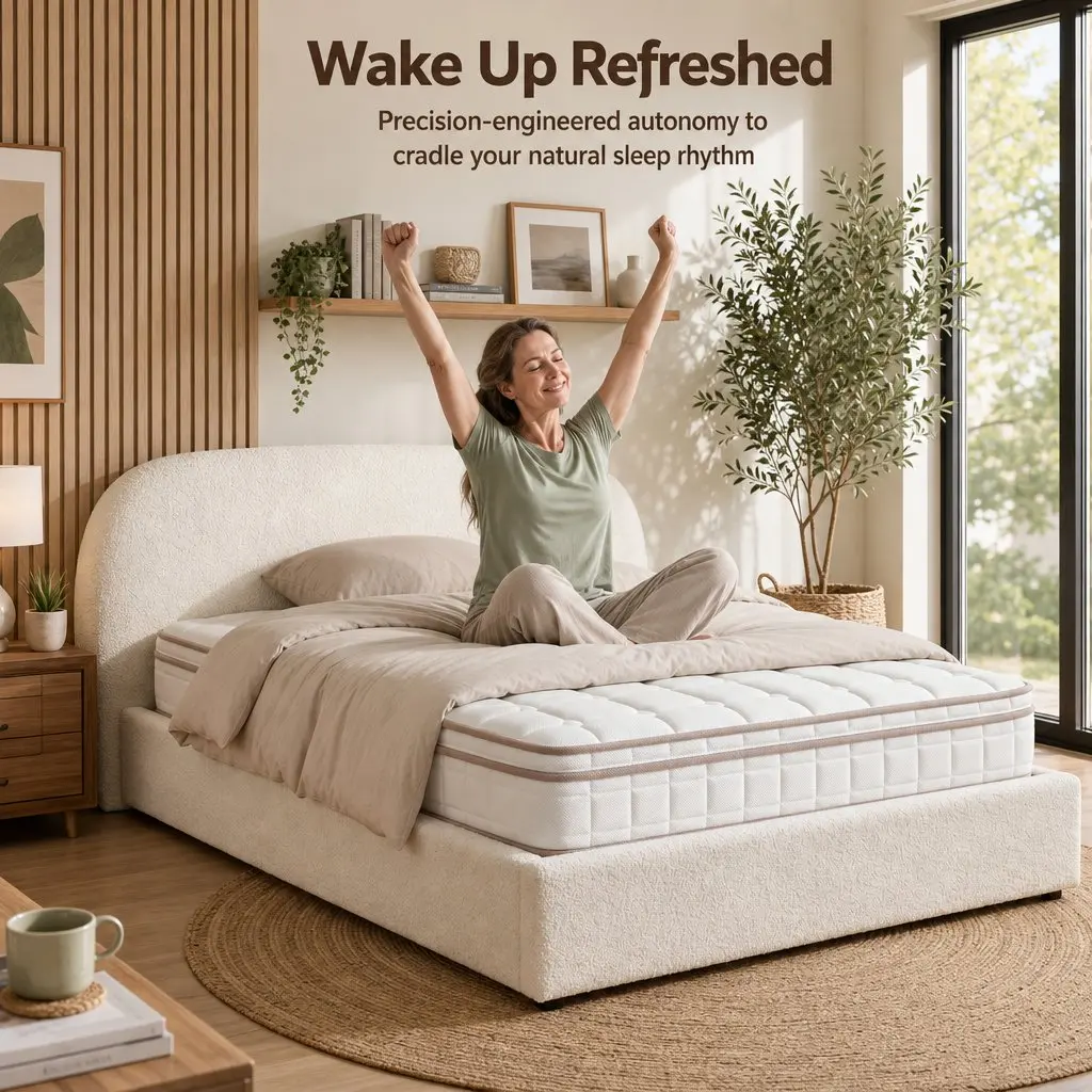 Single Mattress White 20cm Firm Pocket Spring Euro Top