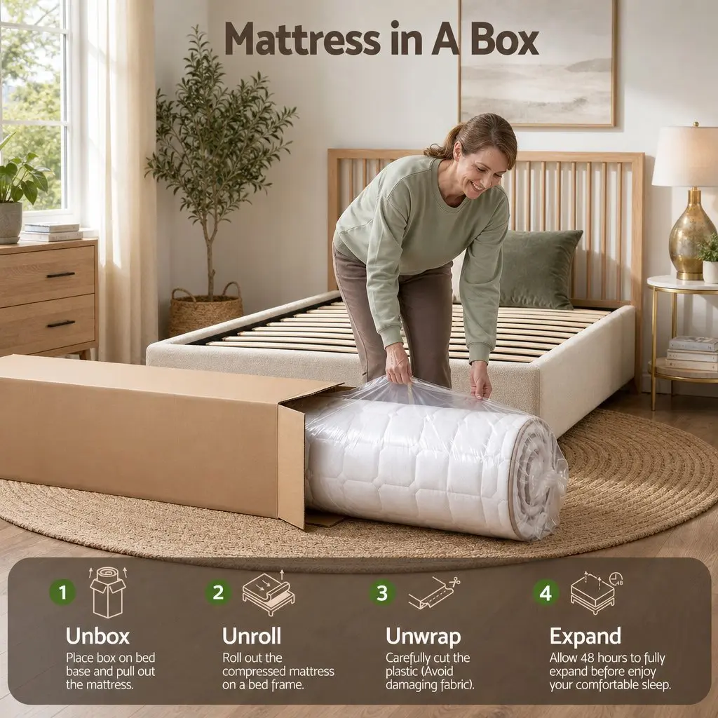 Single Mattress White 20cm Firm Pocket Spring Euro Top