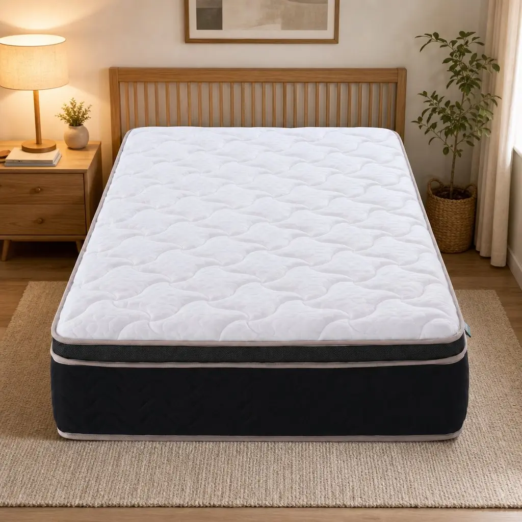 King Single Mattress Black 35cm Firm Copper Memory Foam 7-Zone Pocket Spring Edge Support