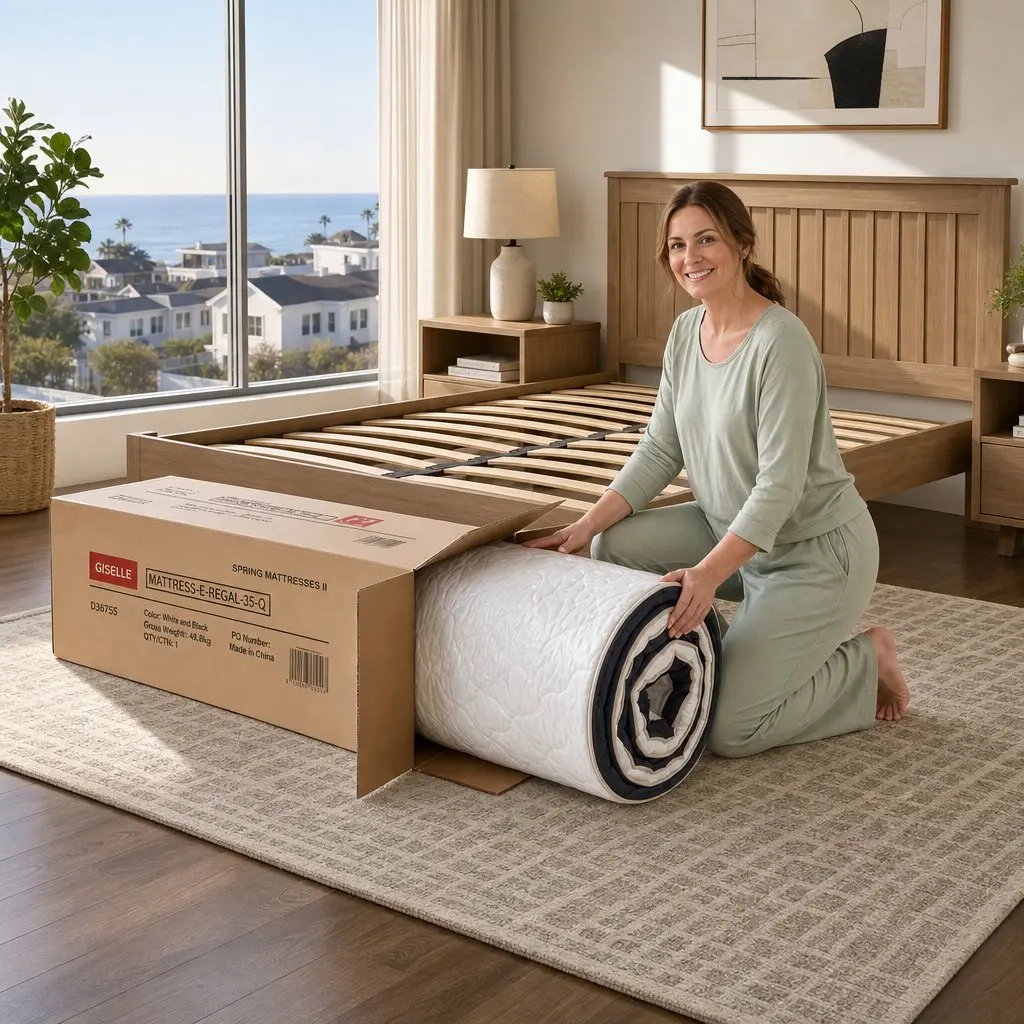 Double Mattress Black 35cm Firm Copper Memory Foam 7-Zone Pocket Springs Edge Support