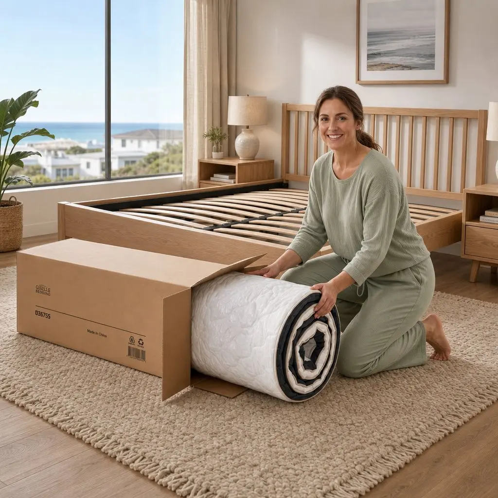 King Size Mattress Black 35cm Firm Pocket Spring Copper Memory Foam Euro Top