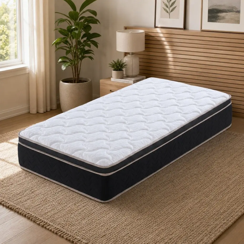 Single Mattress 35cm Firm Pocket Spring Euro Top Memory Foam Edge Support