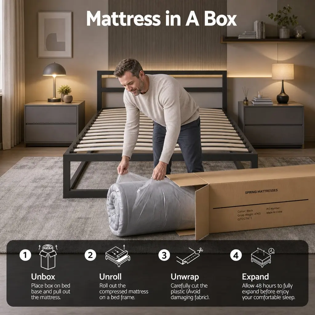 King Single Mattress Grey 30cm Pocket Spring 5-Zone Support Breathable Knitted Fabric