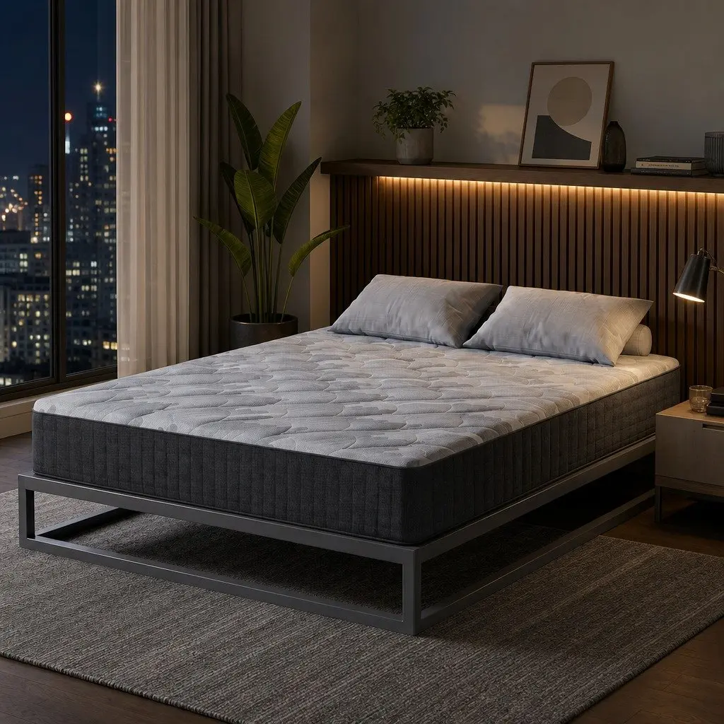 King Size Mattress Grey 30cm Pocket Spring 5-Zone Support Firm Comfort
