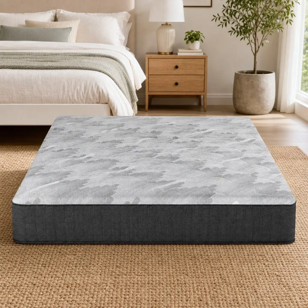 King Size Mattress Grey 30cm Pocket Spring 5-Zone Support Firm Comfort