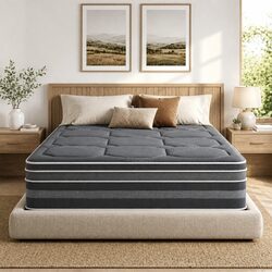 Concise Features of the 35cm Hybrid Queen Mattress in Grey