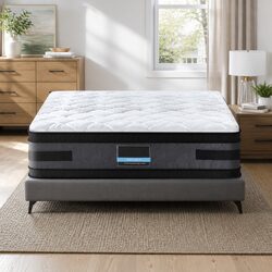 Double Mattress 36cm Flippable Cool Gel Memory Foam Pocket Spring Bed White