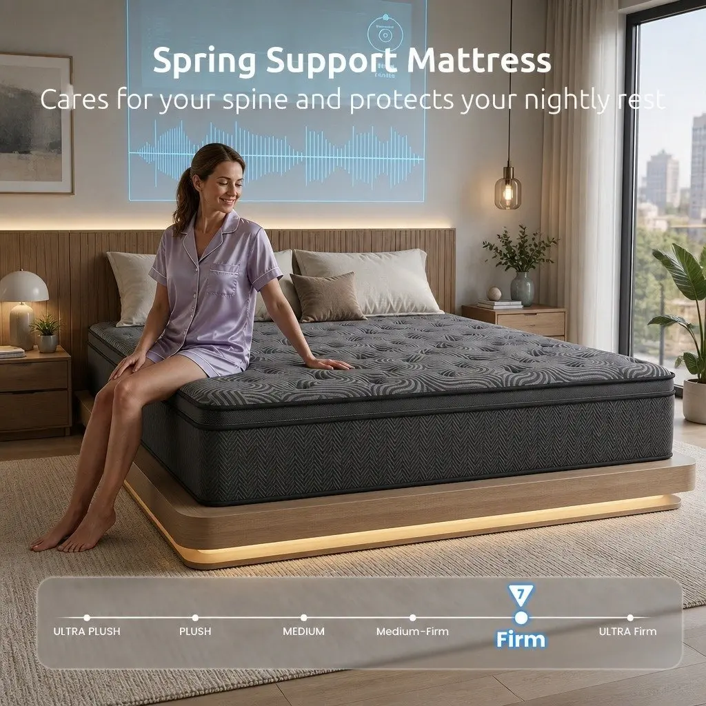 King Mattress 34cm Hybrid Pocket Spring Gel Memory Foam 5-Zone Pressure Relief