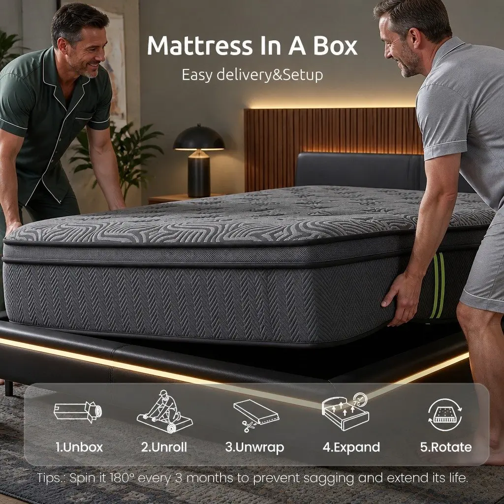 34cm Thick Queen Mattress with Ergonomic Support