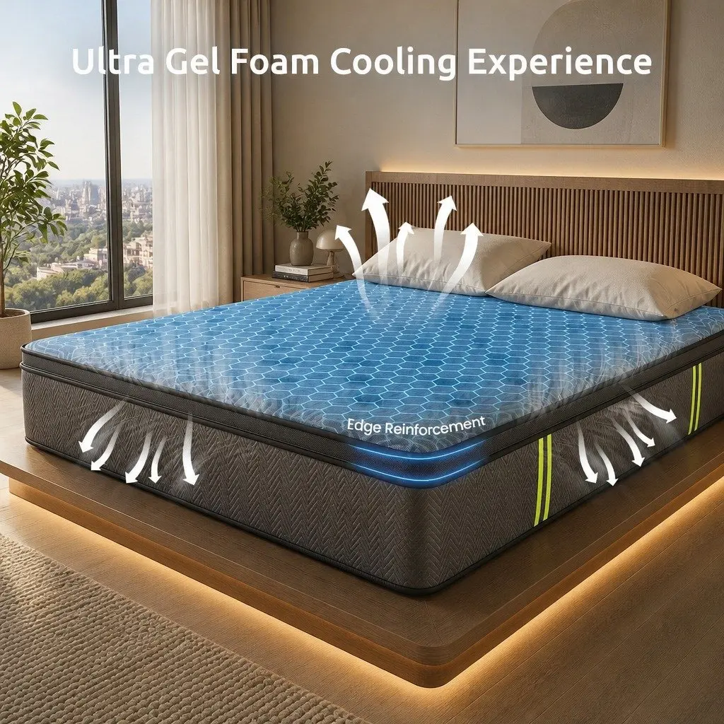 34cm Thick Queen Mattress with Ergonomic Support
