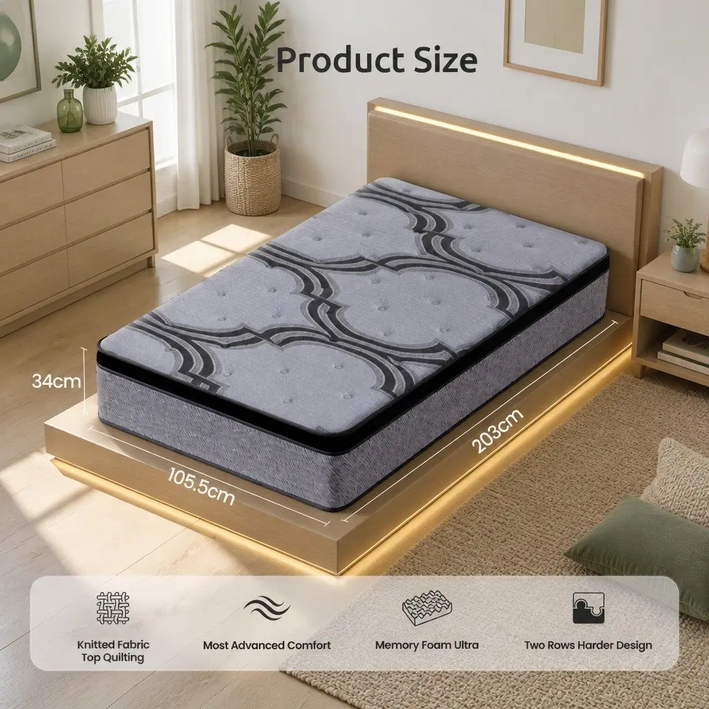 34cm King Single Mattress
